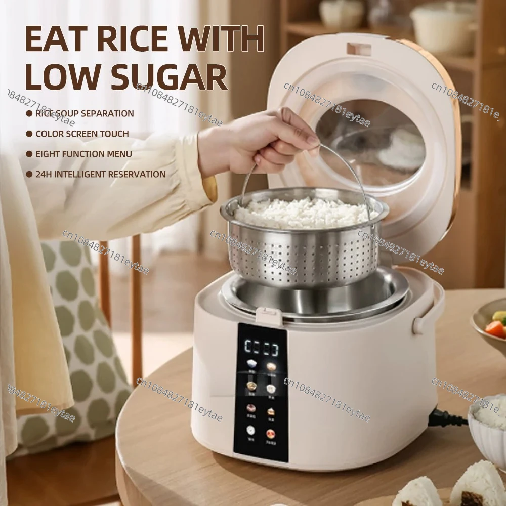 5L Electric Rice Cooker  Intelligent Reservation Steaming Pot Multifunctional Rice Soup Separation