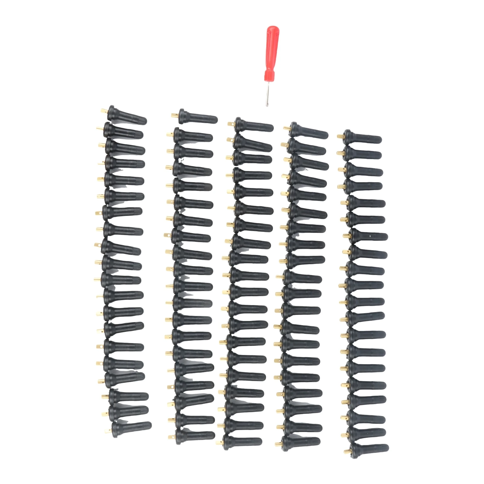 

100Pcs TPMS Rubber Snap-in Valve Stems 20008 17-20008 20018 for Multiple Vehicles