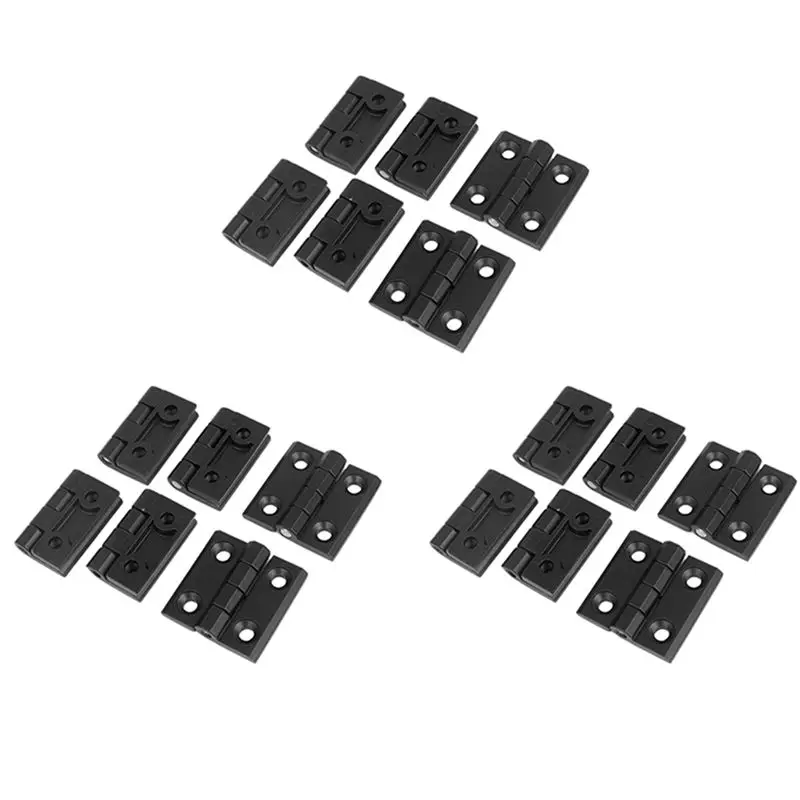 A04G-12 X Black Aluminum Furniture Cabinet Door Hinge 50Mm X 50Mm