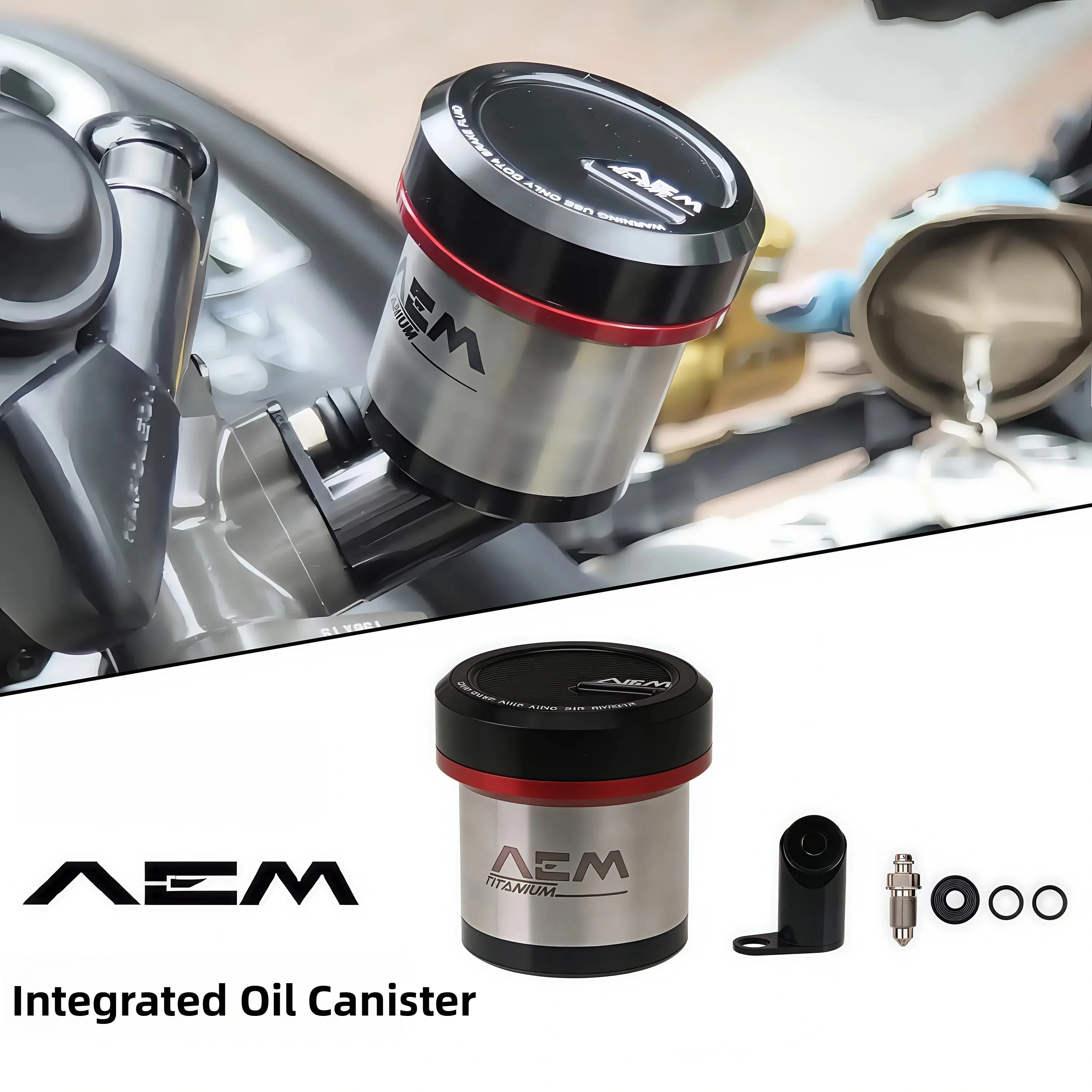 Domestic AEM Oil Cup Titanium Alloy Straight Push Brake Pump Universal Brake Oil Bottle Suitable for Brabec RCSCC