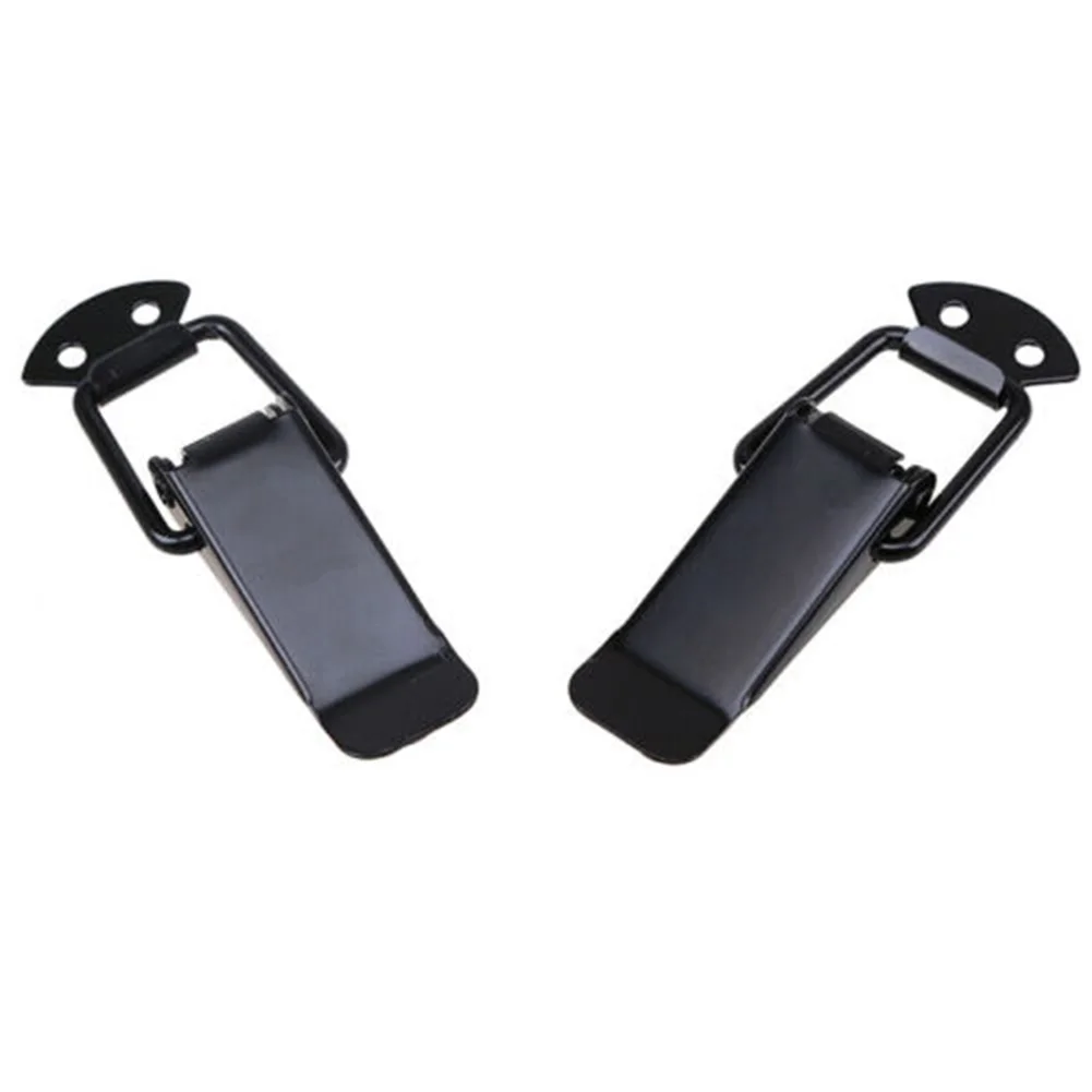 Get Ready for a Safe and Stylish Driving Experience with Black Iron Bumper Security Hook Lock Clip Kit Pack of 2