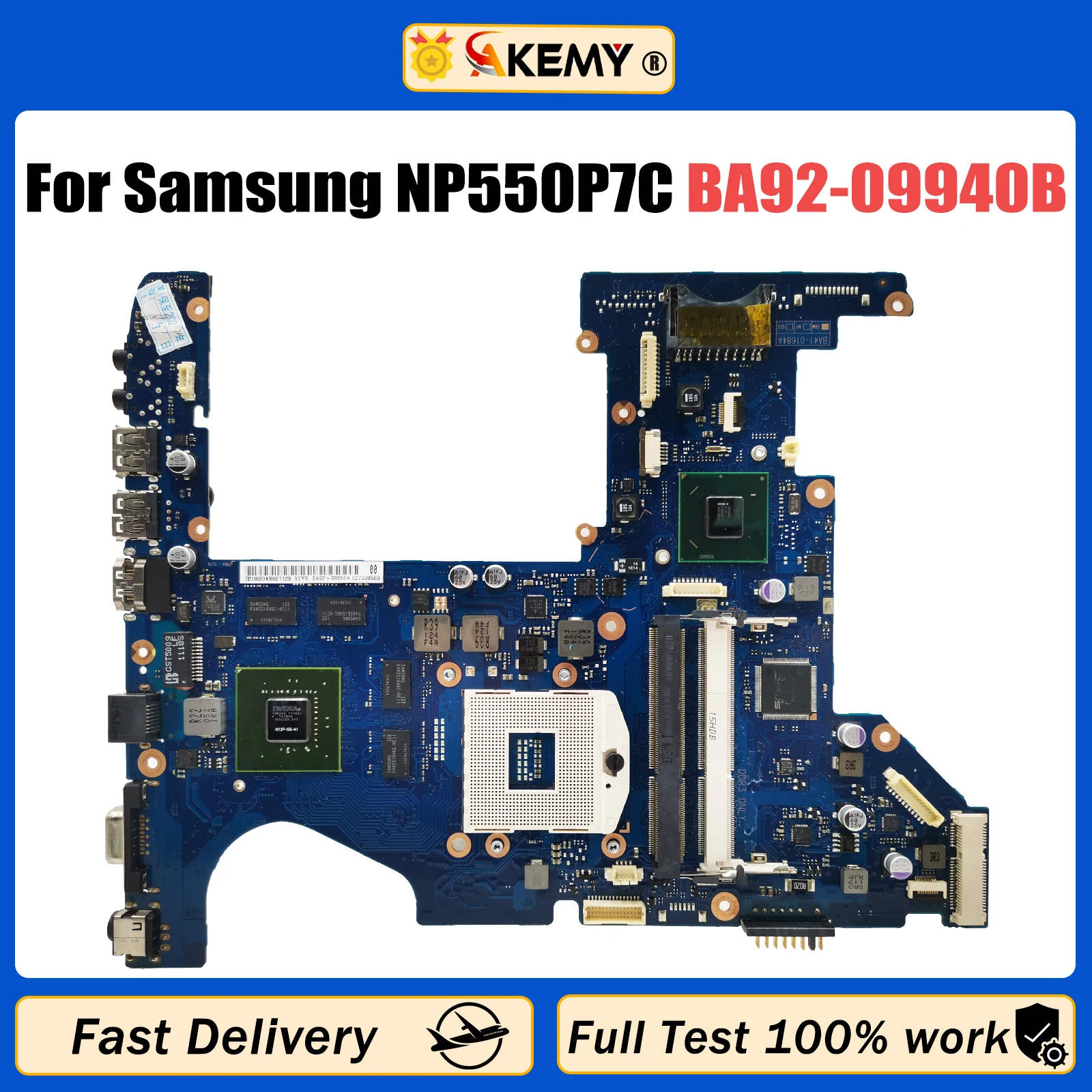 

AKEMY For Samsung NP550P7C 550P7C Laptop Motherboard NP550P BA92-09940B BA92-09940A DDR3 Main Board 100% Tested PM