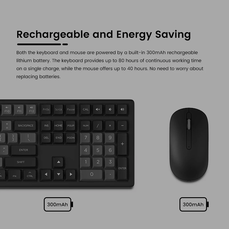 Akko x Monsgeek MX108 Black & Silver Mechanical Keyboard & Mouse Combo Full-size Business Wireless Keyboard  Mouse Set