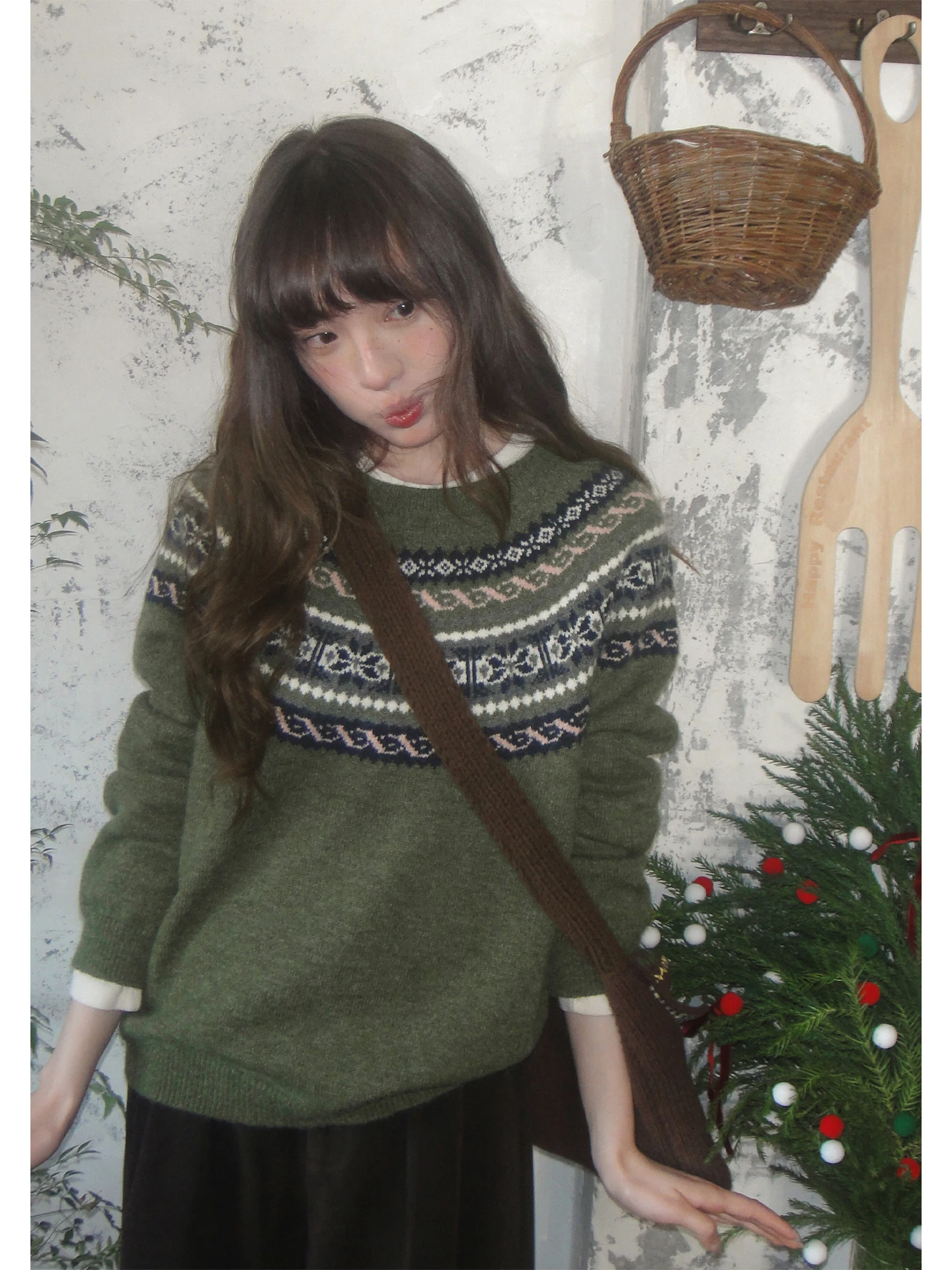 

Мягкий вязаный свитер женский, весенняя новинка, винтажный стиль, свободный крой, корейский дизайн, теплый, с длинными рукавами, круглый вырез, топ