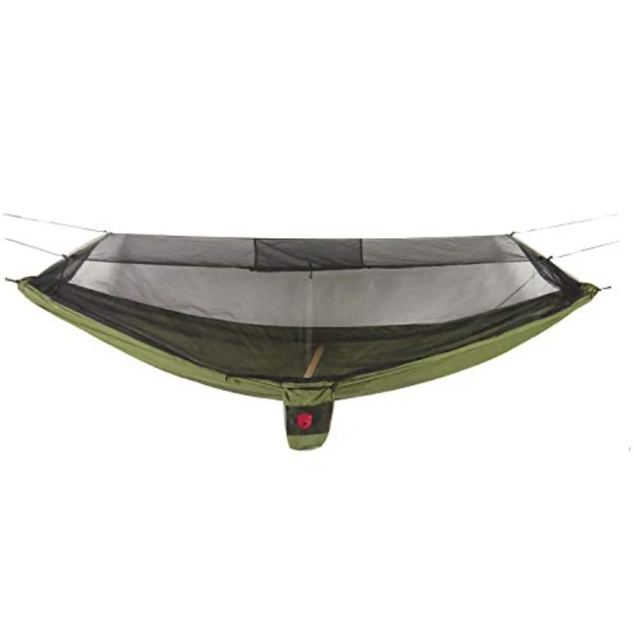Skeeter Beeter XT Hammock with Bug Net 106 Parachute Nylon Camping Hammock Carabiners Hanging Kit 400 lb Capacity Olive Khaki