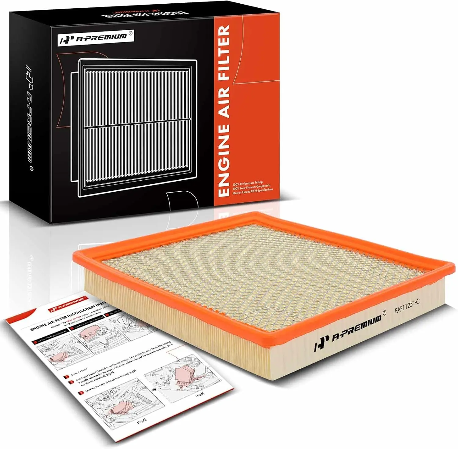 

Engine Air Filter Compatible with Buick Regal & Cadillac XTS & Chevrolet Impala, Malibu, Malibu Limited, 2013-2020, 2.0L 2.5L 3.