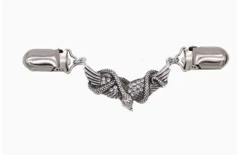 الماس في سترة كليب مشد للخصر مقاطع الزخرفية مشبك سبيكة المشدود حجر الراين ثعبان الجناح المرأة وشاح شال فستان