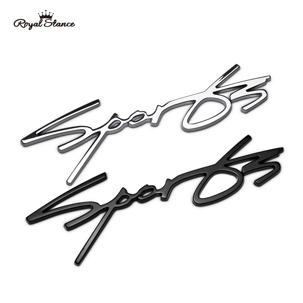 

Royal Stance Car Accessories Sticker Styling Metal 3D Chrome Black Auto Trunk Racing Sport Word Letter Logo Emblem Badge Decal