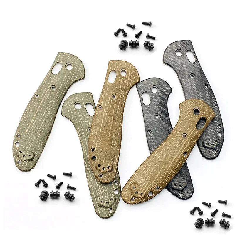 Custom 3 Colors Folding Knife Micarta Handle Scales For Genuine Benchmade Griptilian 551 Knives DIY Making Accessories Parts