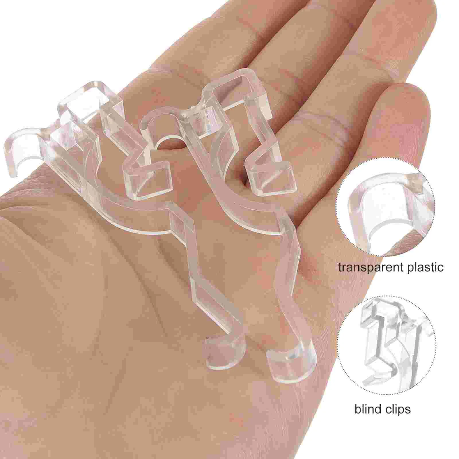 10 Pcs Clear Valance Clip Blind Repair Sheer Curtains Clips for Vertical Blinds Retainer Replacement Parts 3 Inch