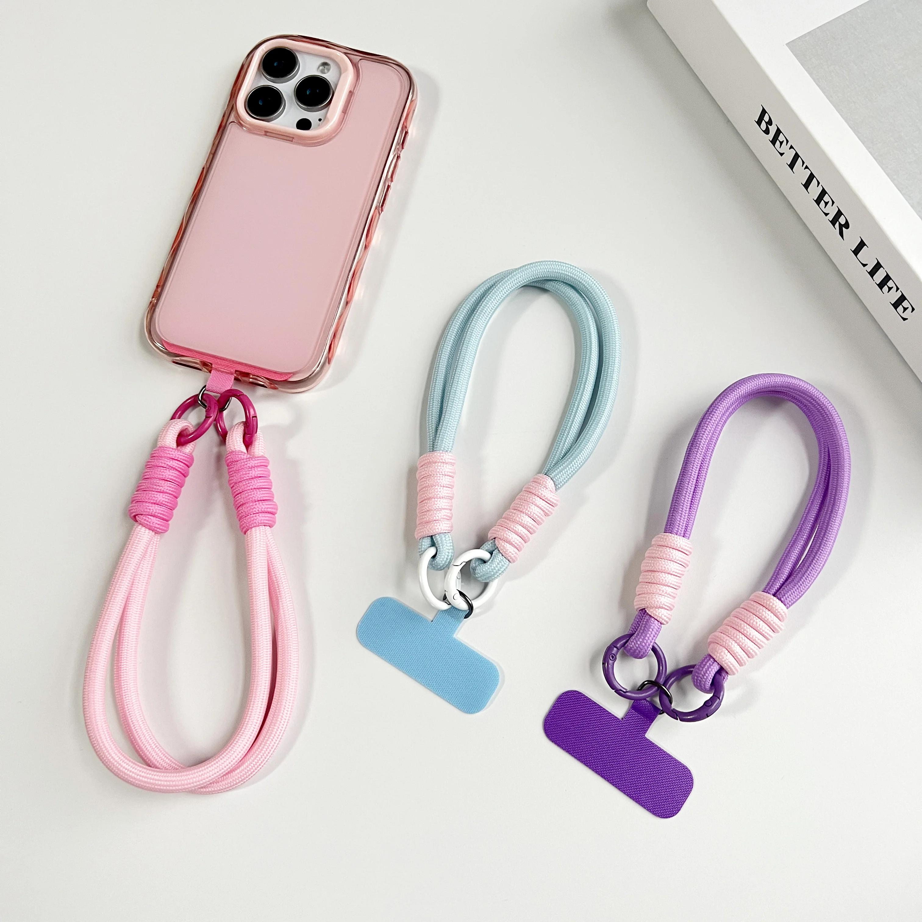 

Новый универсальный ремешок ручной работы для мобильного телефона, универсальный ремешок на запястье, короткая веревка, ремешок на руку, декоративная подвеска