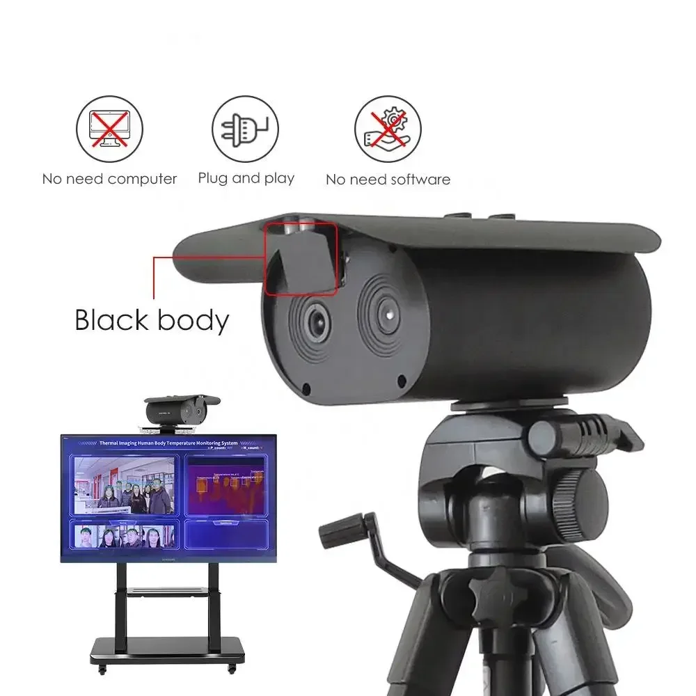 

Best AI Human Body Temperature Automatic Face Recognition CCTV Thermal Imaging Camera Binocular Optical Bi-spectrum Fever Detect