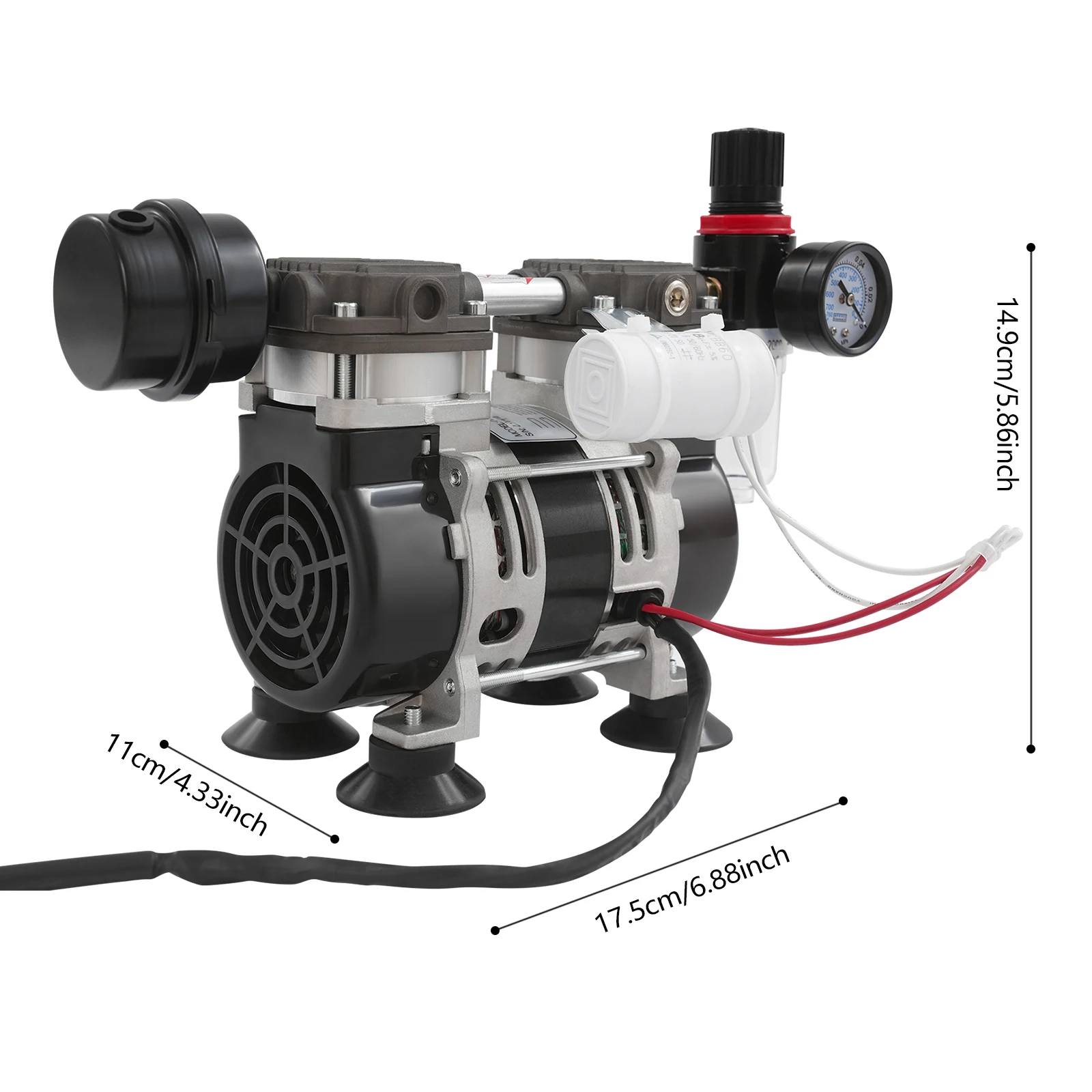 Freistehende 230W Labor-Vakuumpumpe aus Aluminiumguss OL210A Ölfreie Medizinische Geräuscharme Pumpe mit Kupferdrahtmotor und Luftfilter – Detail 1