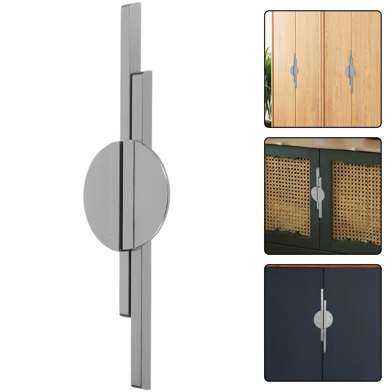 2Pcs Half Moon Drawer Pulls Aluminum Alloy Cabinet Handles Time Saving Easy Install for Modern Traditional Kitchen Bathroom