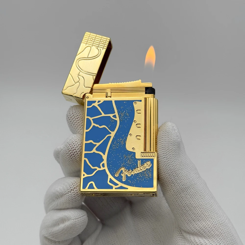 ولاعات السجائر للمدخن لينة لهب 100% النحاس مشرق الصوت ولاعة السيجار التبغ التدخين ملحق طبعة محدودة رجل هدية