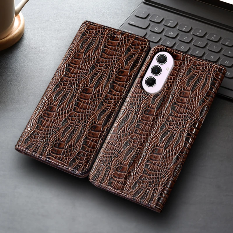 

Dragon Claw Genuine Leather Flip Case For Samsung Galaxy A04 A04S A04E A14 A24 A34 A54 4G 5G Phone Cover Card Case Scratch Proof