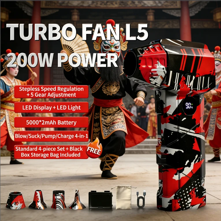 

Подуходувка ProPower 150000 об/мин, турбоструйный вентилятор, ручная сухая вентилятор Type-C, перезаряжаемая для удаления пыли, чистки, многосценного использования