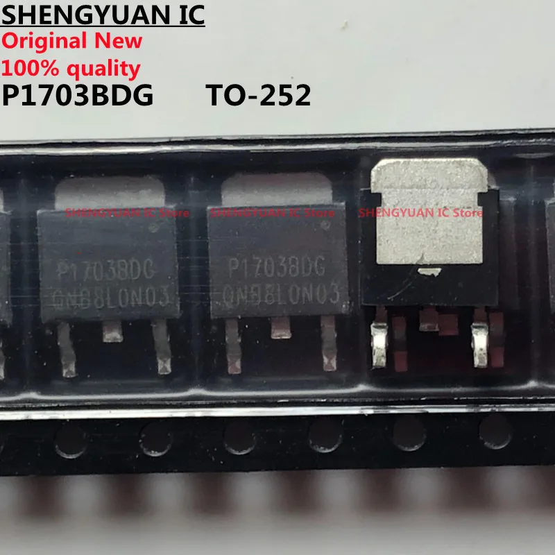 10Pcs/lot P1703BDG TO-252  P1703BD P1703 N-Channel 30-V (D-S) MOSFET 100% new imported original 100% quality