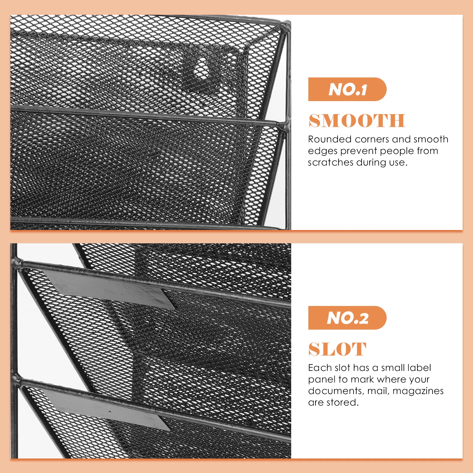 

Wall Mounted File Rack Organizer Magazine Multi-layer Storage for Office Metal Important Holder