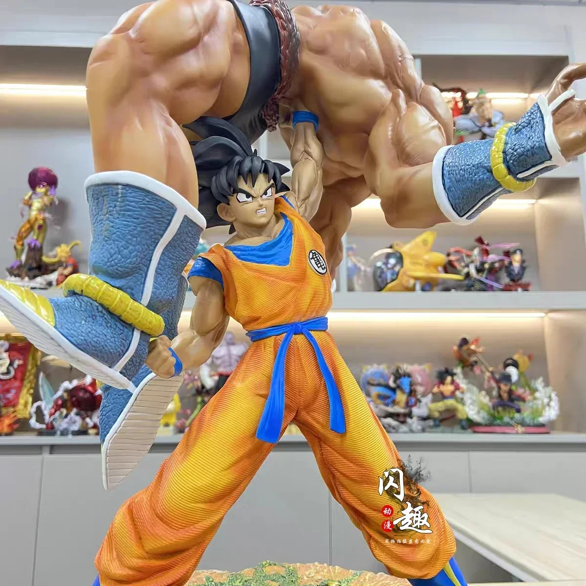 Dragon Ball Animation Character 43 ซม.Goku ถือ Naba ฉากอะนิเมะรุ่นของเล่น Gk คลาสสิกขนาดใหญ่รูปปั้นตกแต่ง