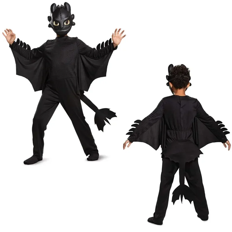 2025 New Kids Animal Carnival How to Make Your Dragon Toothless Cosplay Clothing Mask Kigurumi Anime Jumpsuit Birthday X159