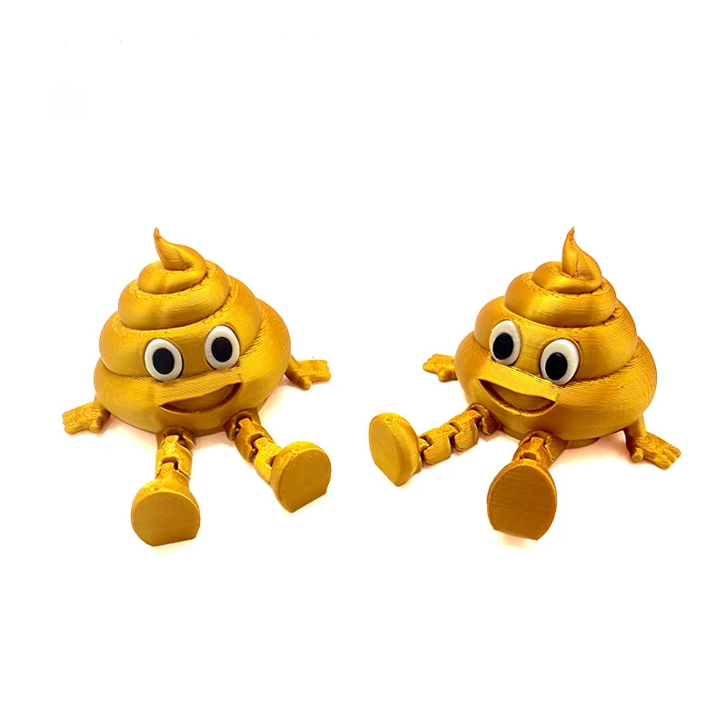 3D Printing Spoof Poop Model Cute Ornaments Joints Movable Fun Toy Decorations Fun Quirky Gifts Home Desktop Figurines Ornaments