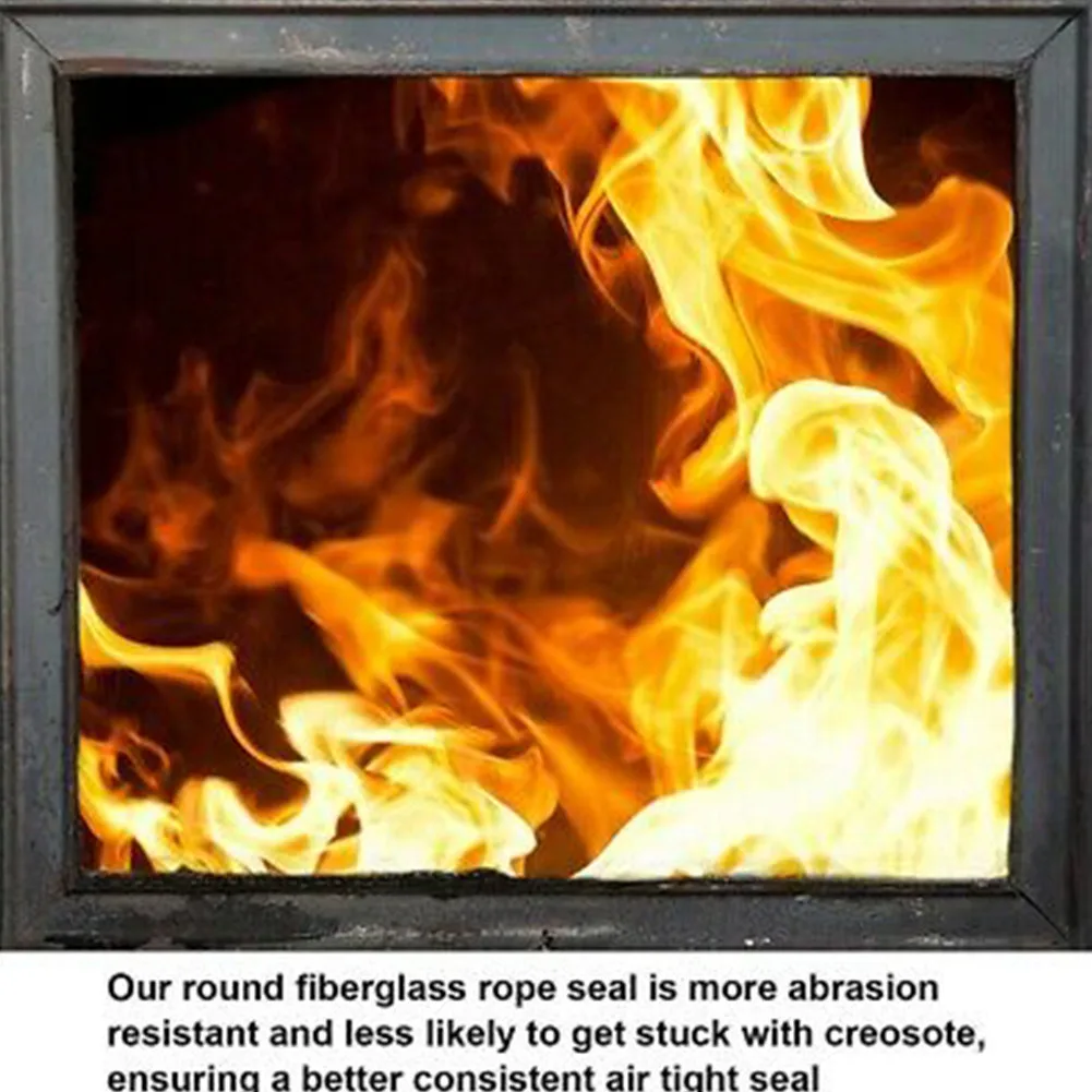 Black Stove/Fire Rope Wood Burning Stove 6/8mm 2m Log Burner Door Seal Home Improvement Accessories Fiberglass Rope Seal
