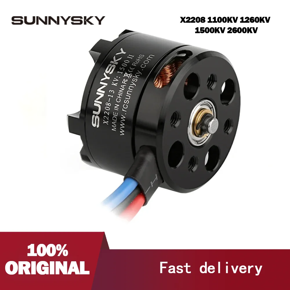 

Sunnysky X2208 1100KV 1260KV 1500KV 2600KV 2-4S 3.175mm Brushless Motor For RC Airplane Quadcopter Multi-rotor Aircrafts Toy