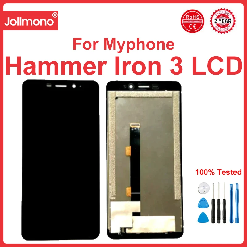 

New myPhone Hammer Iron 3 Lcd display Glass Assembly Touch Screen Glass 5.5inch for myPhone Hammer Iron 3 LTE LCD