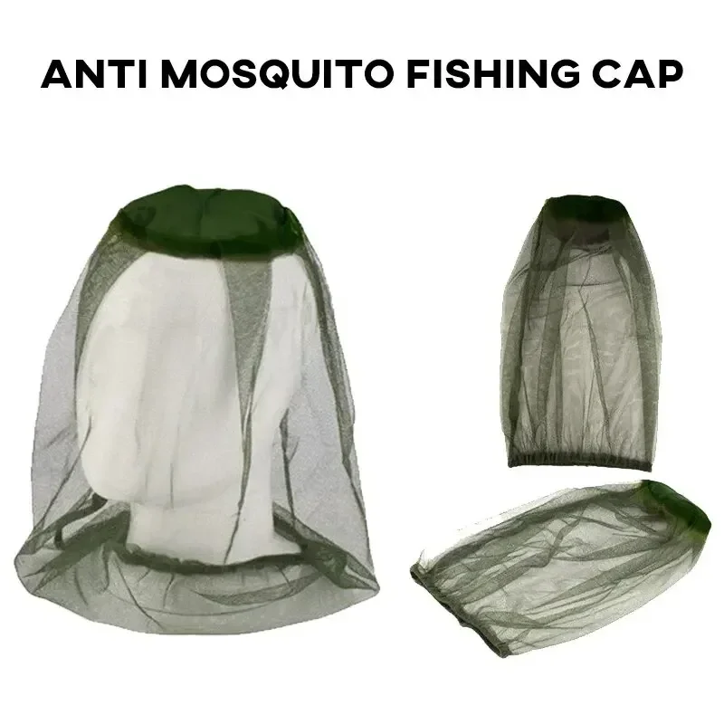 6PC Anti Mosquito Fishing Cap 1pc Breathable Adjustable Mesh Fishing Hat Net for Men and Women Outdoor Traveling Fishing Camping