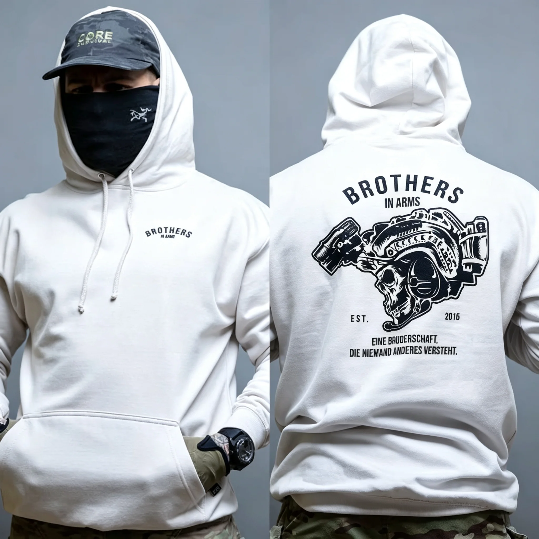 2026 model ofthe comrades-in-arms hooded shirt features a high-end and luxurious masculine stylesuitable for both men and women.