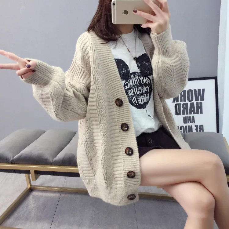 Woman Sweater Cardigan 2022 v-neck Solid Color Single Breasting Knitting Fashion woman's Clothing Dropshipping LXJ22241