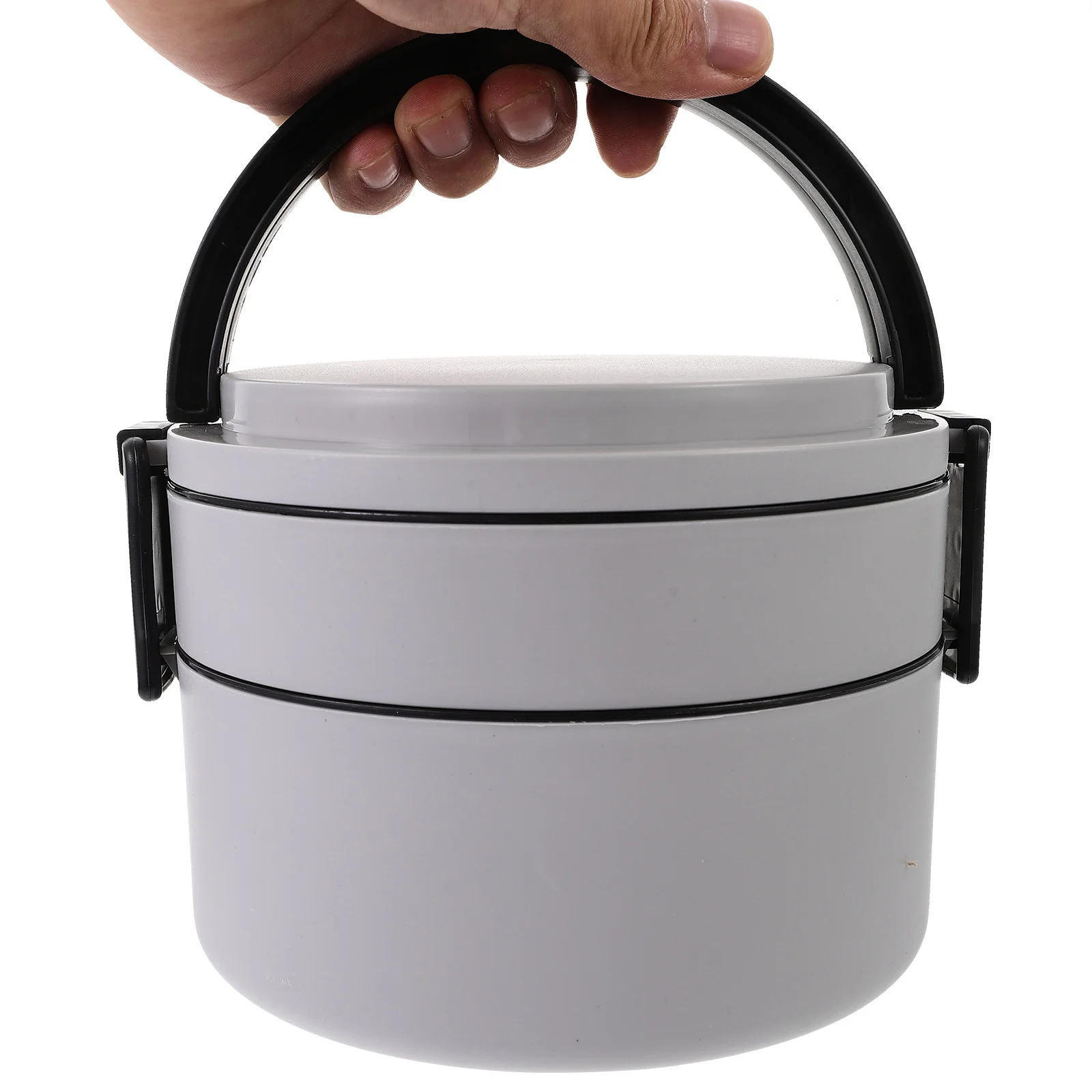 

Microwavable Lunch Box 13L Honey Powder White Plastic Bento Separate Flavor Safe Microwave Containers Portable Dust Proof