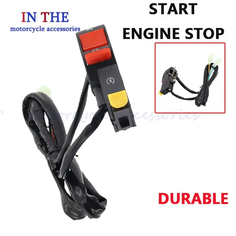 For Honda KTM Yamaha Kawasaki Universal Motorcycle for  Motorcycle Handlebar Fog Light Switch ON-OFF Button Switch