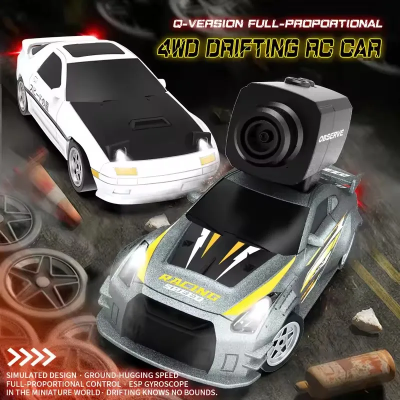 1:43 Rc Car with HD Camera 120° Wide Angle Camera&Gyro 4WD 2.4G Full-scale Drift Racing Remote Control Car Christmas Gifts Toys