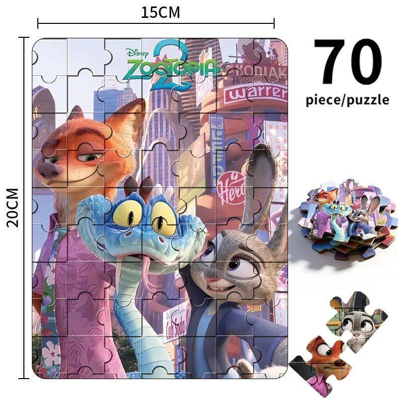 ألعاب ساخنة ديزني Zootopia 2 ثلاثية الأبعاد بازل قطع مجلس لعبة جودي نيك شخصية لغز تحصيل ديكور ألعاب أطفال متحركة