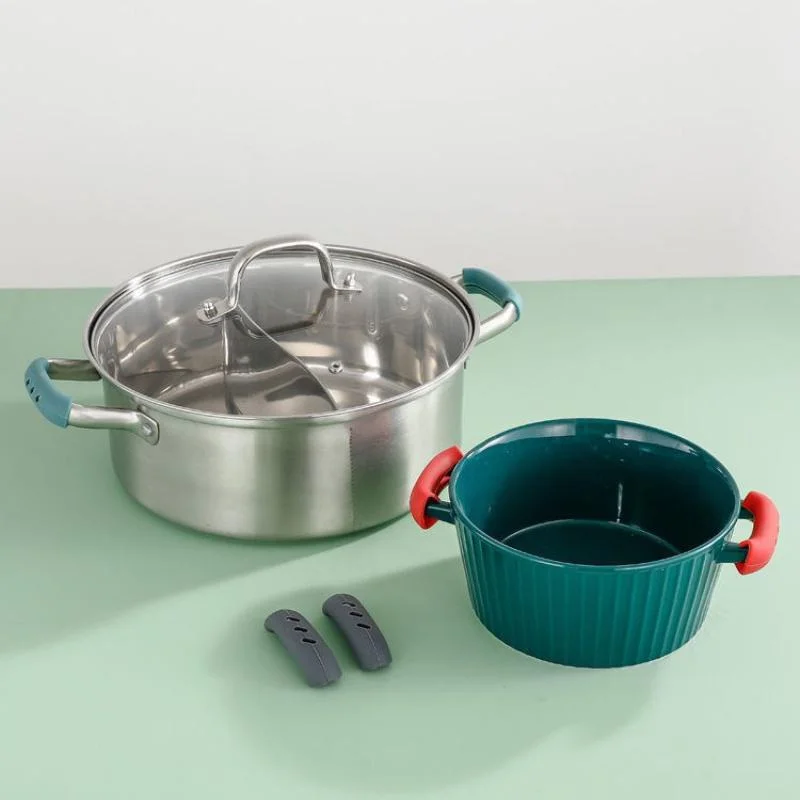 2 Pcs Silicone Pan Handle Cover Heat Insulation Covers Pot Ear Clip Steamer Casserole Pan Handle Holder Non-slip Kitchen Tools view 3