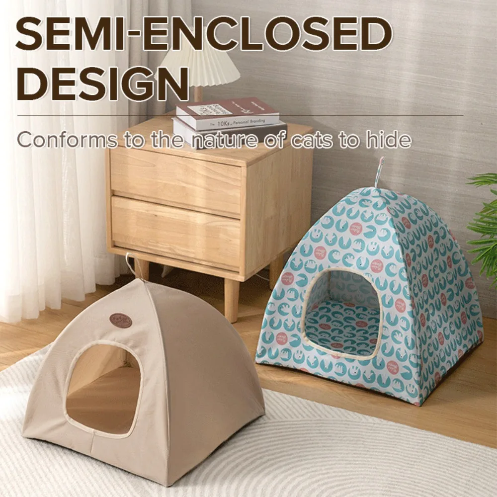 

Портативная складная палатка для кошек, двухсторонняя большая кошачья будка, дышащая, закрытая, питомник для домашних животных, для использования в помещении