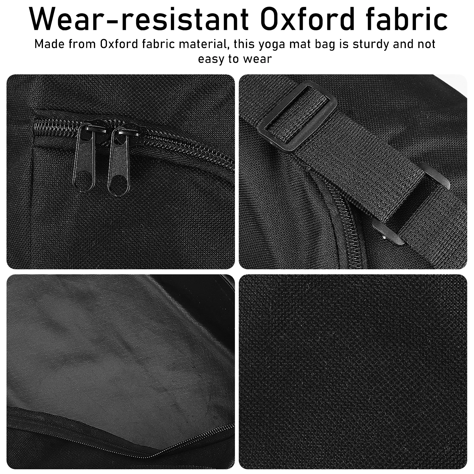 

Black Yoga Mat Carrier Bag Waterproof Sport Backpack with Mesh Adjustable Strap for Yoga Pilates Gym Travel Fitness Accessories