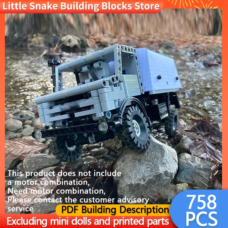 City Car Model MOC Building Bricks Mini Unimog U4023 Off-Road Vehicle Modular Technology Children Holiday Gift Assemble Toy Suit