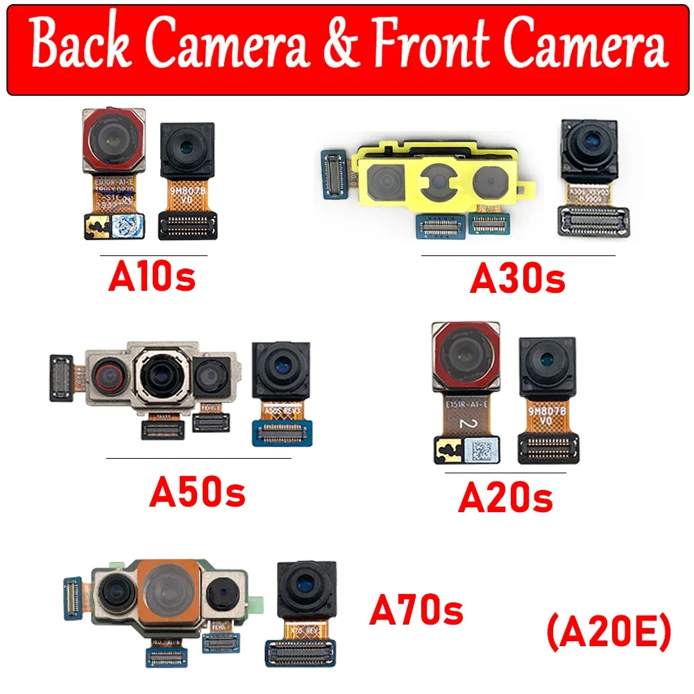 NEW Tested Back Big Main Camera Module And Front Small Camera Module Flex Cable For Samsung A10S A20S A30S A50S A70s A20E