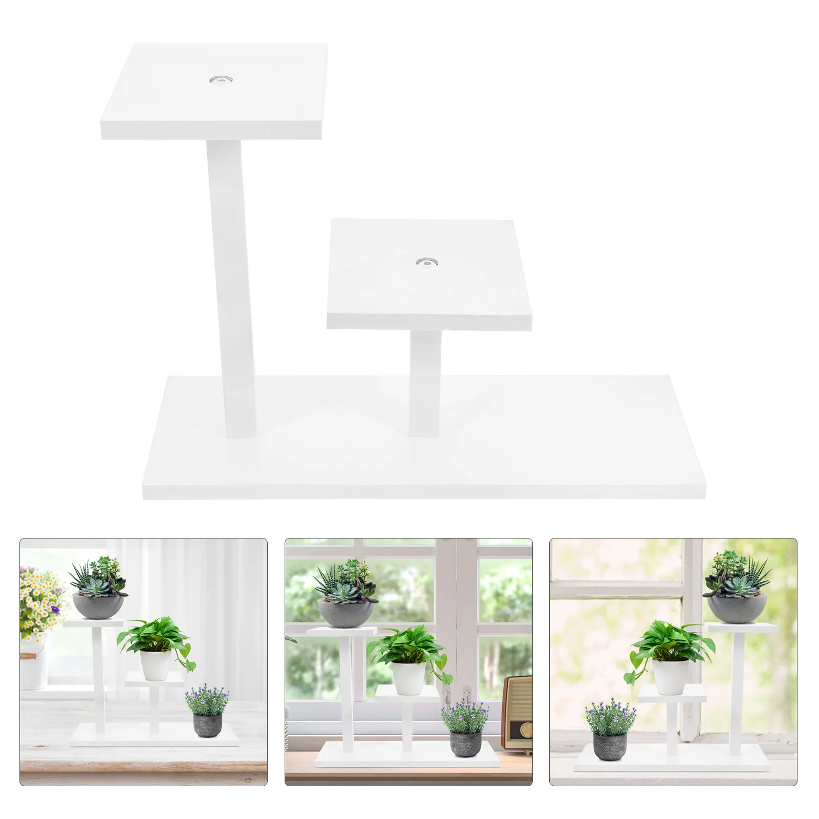 

Plants Flower Pots Shelf Multi-layer Modern Style Display Stand Rack White Household Vase