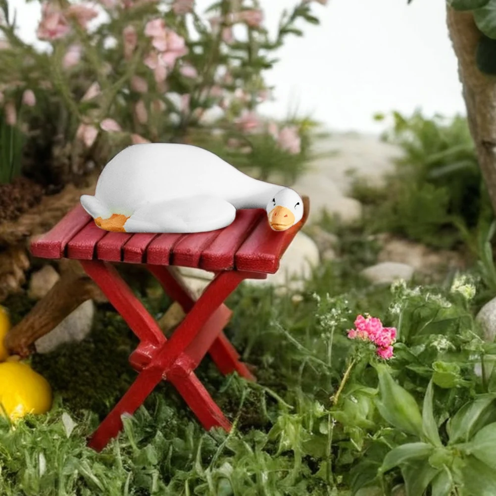 

24Pcs Micro Landscape White Goose Miniature Resin Swan Statue Creative Fairy Garden Ornament Bonsai Plant Decoration