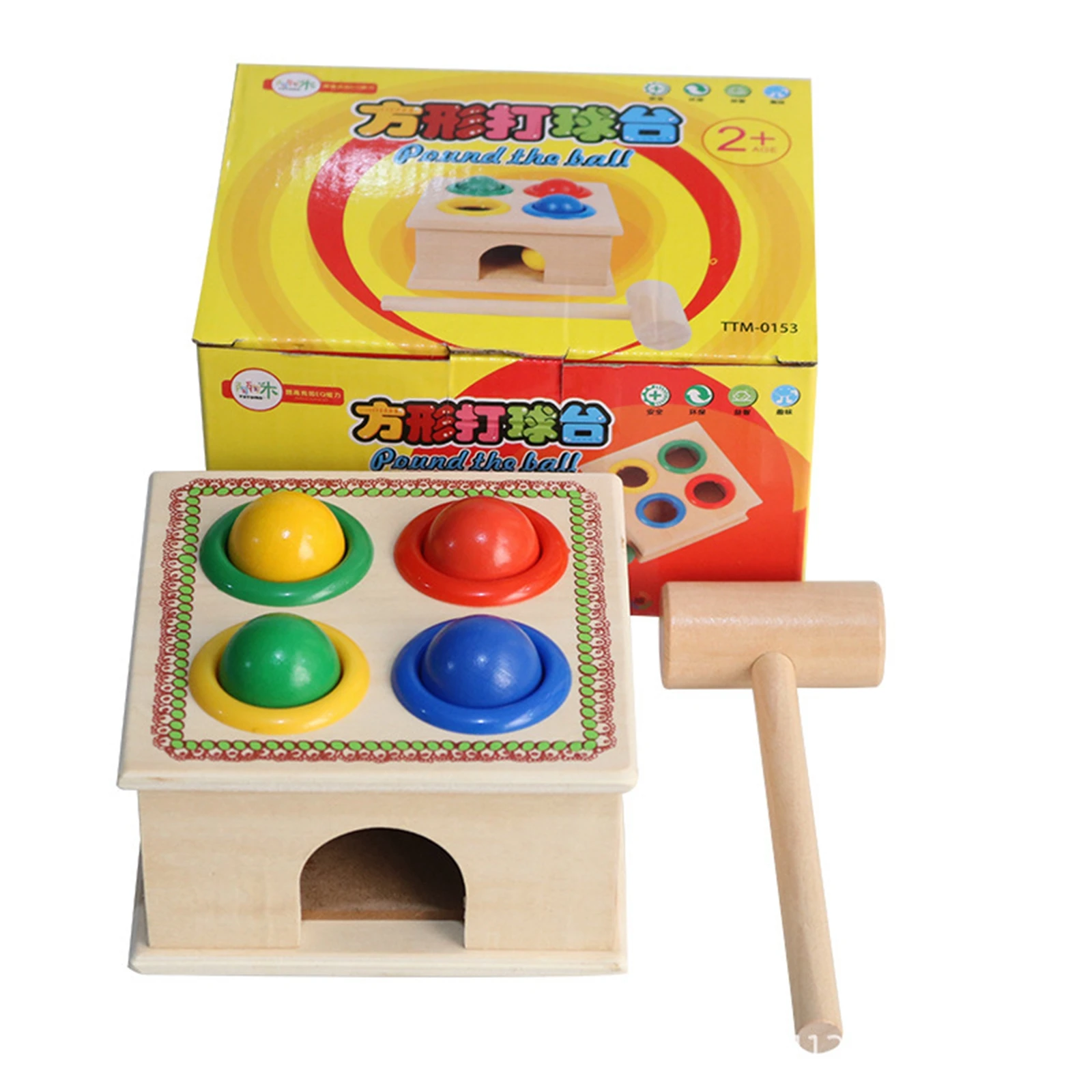 

Wooden Pounding and Hammer Toy,Montessori Toy, Education, Parent Child Game, Pound Ball Toy Baby Workbench for Baby Gifts