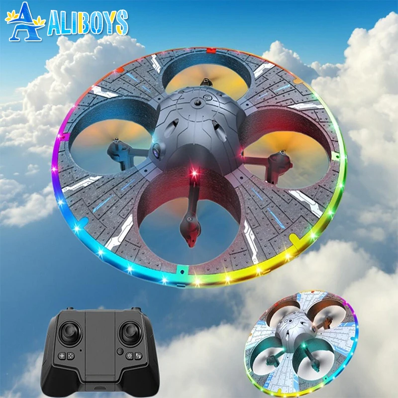 

Радиоуправляемый квадрокоптер НЛО с пеной для обхода препятствий с камерой дистанционным управлением вертолетом вращением на 360 градусов безголовым режимом планер