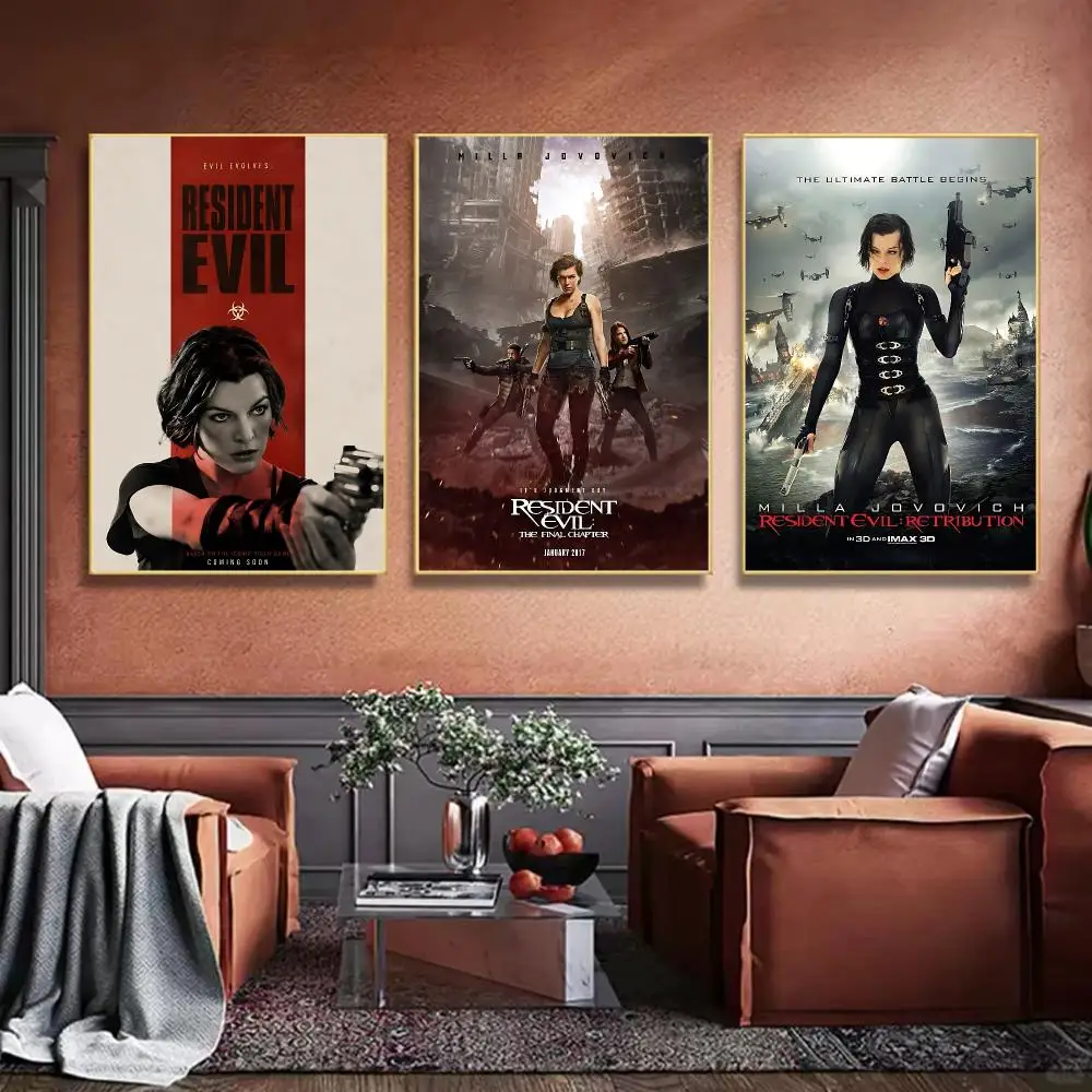 Hot Resident Evil Movie HD Canvas Art Print Wall Decor for Bars Coffee Shops Clubs Rooms
