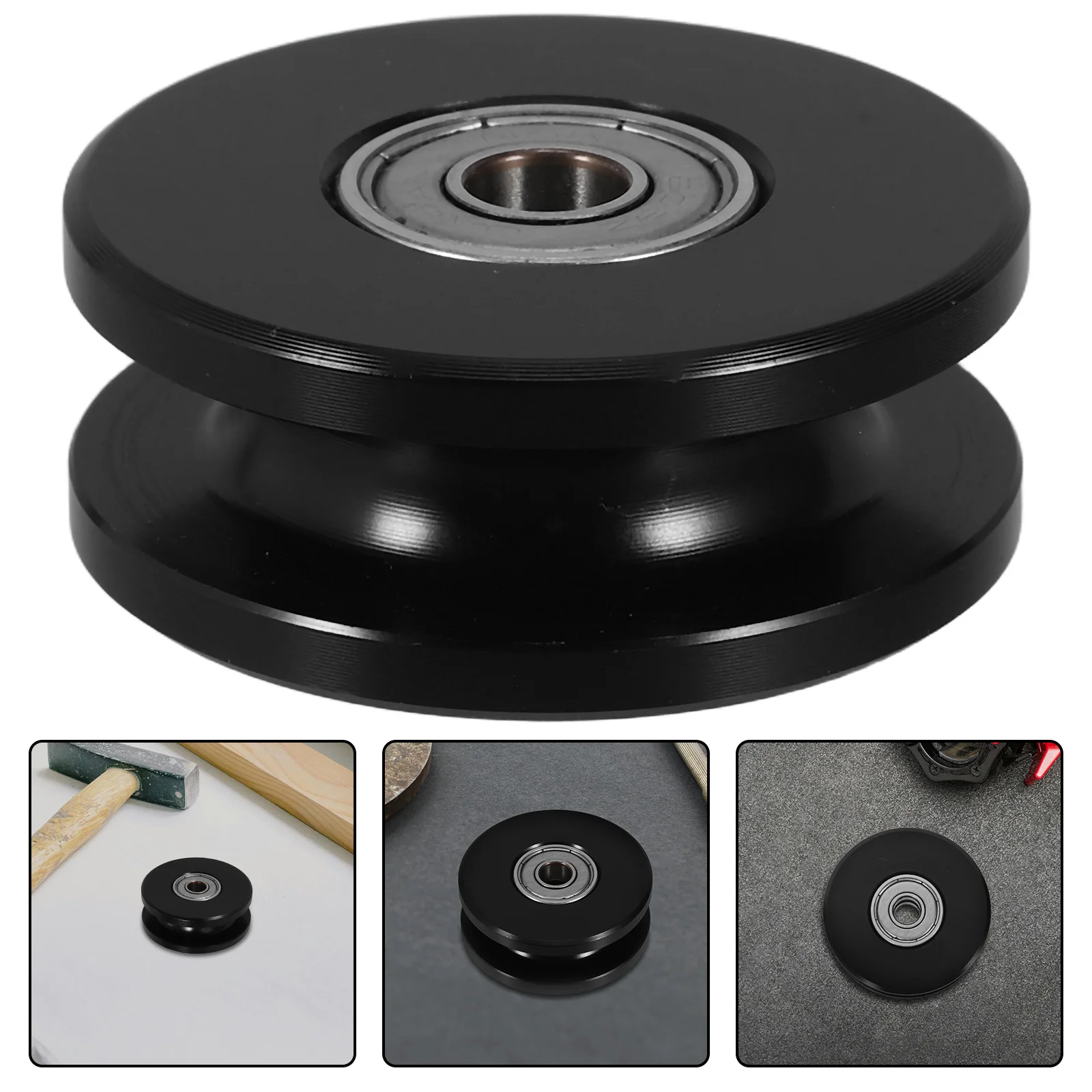 

Heavy-Duty Fitness Pulley Aluminum Alloy U-Groove Wheel Double Bearing Silent Roller Cable Pulley System Exercise Equipment