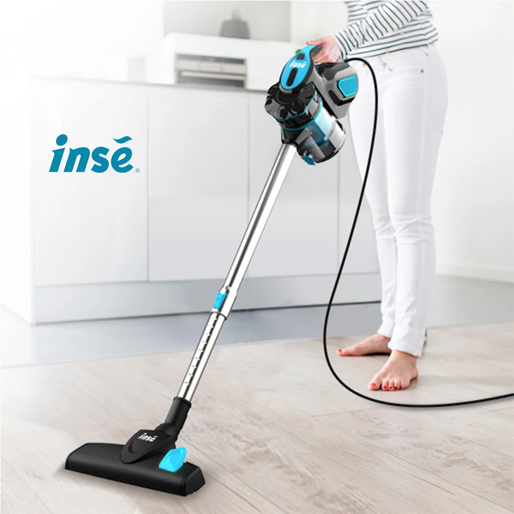 INSE Aspirateur avec Fil, Aspirateur Balai Filaire sans Sac, 18Kpa 600W 3 en 1 Aspirateur à Main, Aspirateur avec Câble Léger Portable pour Sols Durs, Poils d'animaux domestiques