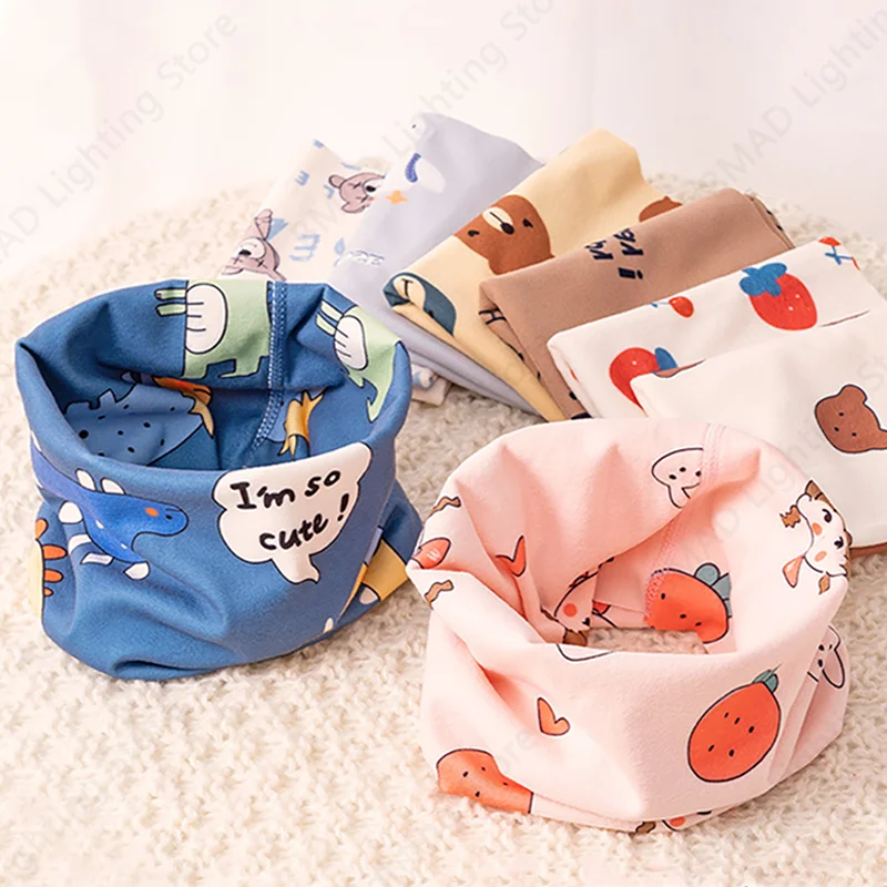 子供の冬のスカーフ綿ベビーネッカチーフソフトネックカラーウォーマー子供スカーフ 0-12 年かわいいスカーフコスプレアクセサリー