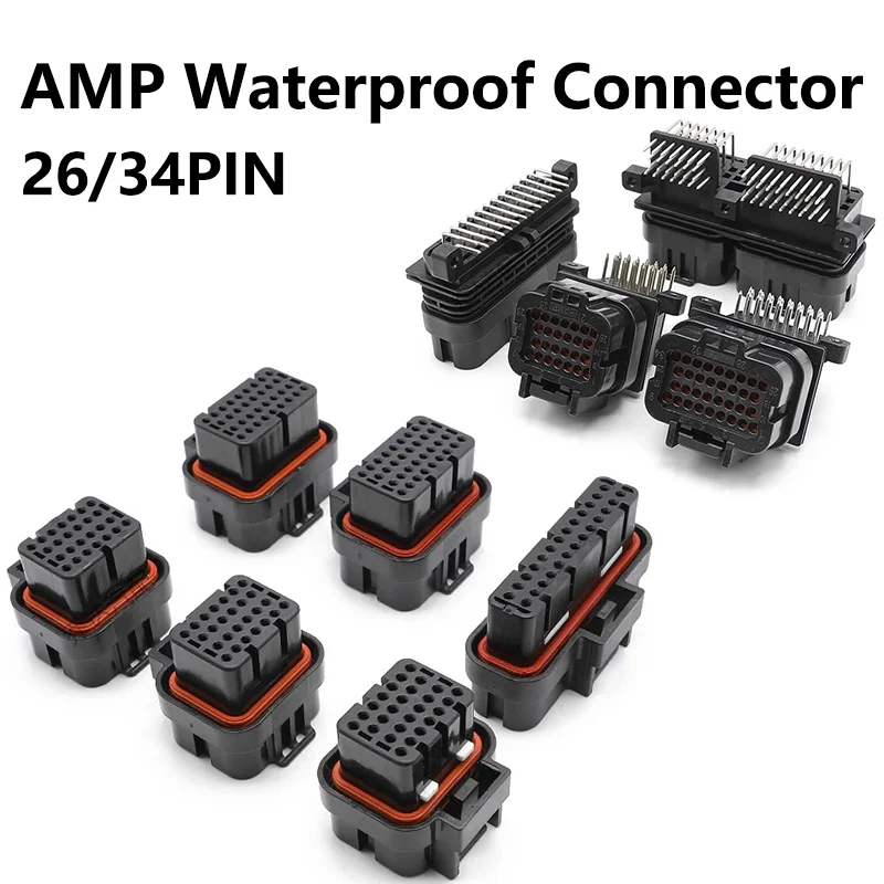 26/34 Pin ECU Engine Gearbox Computer Board AMP Car Connector Plug  Socket 6437288-3 6437288-3 4-1437290-0 3-1437290-7